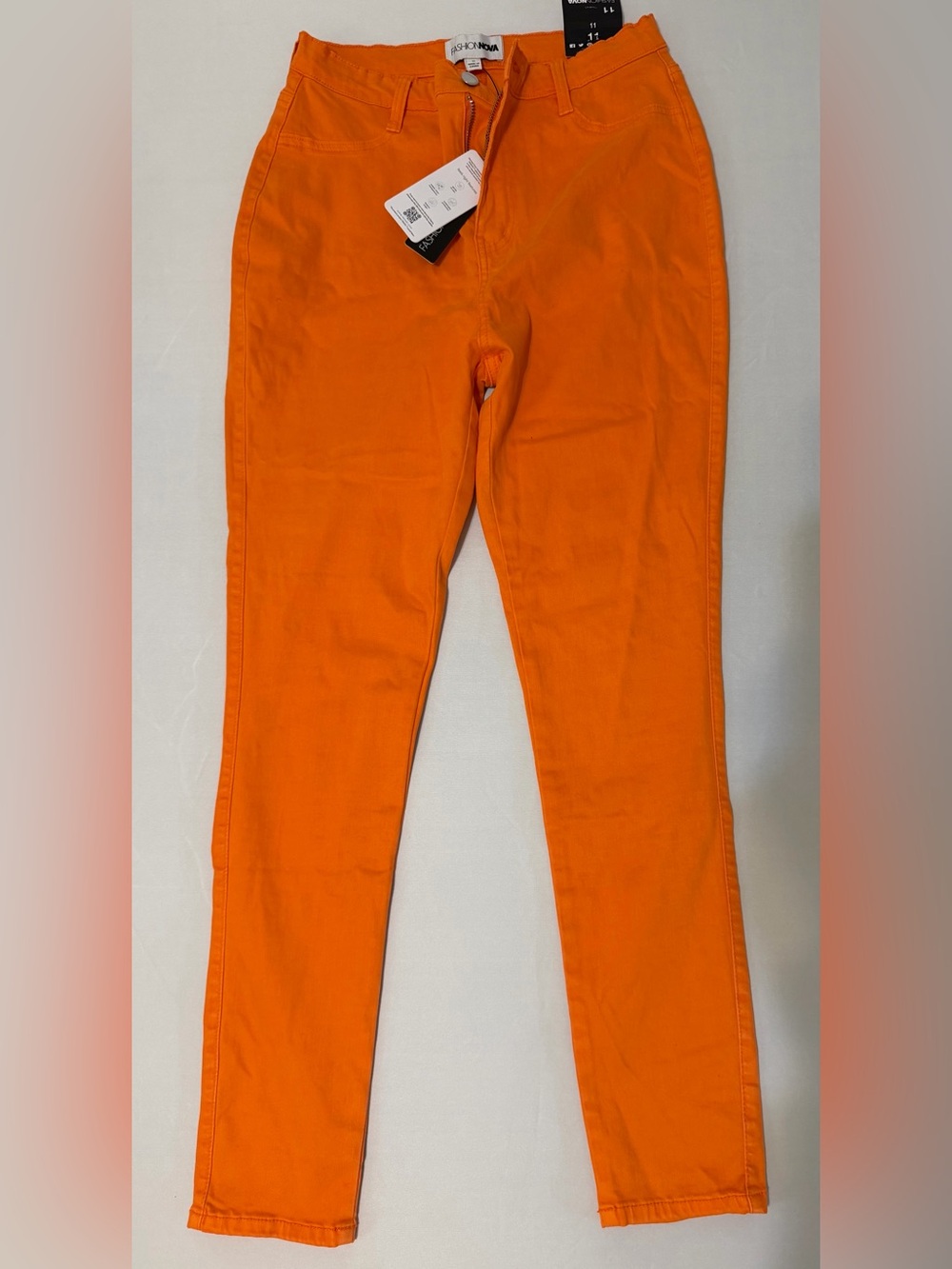 Fashion Nova High-Rise Skinny Pants in Bright Orange Size 11